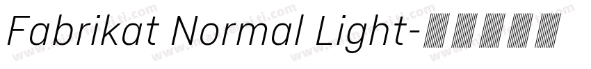 Fabrikat Normal Light字体转换